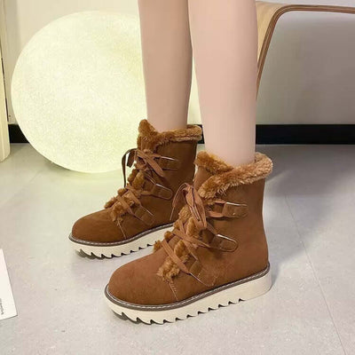 Bottes Fourrées Confort Femme – Bottes d’Hiver Antidérapantes