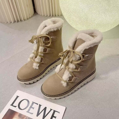 Bottes Fourrées Confort Femme – Bottes d’Hiver Antidérapantes