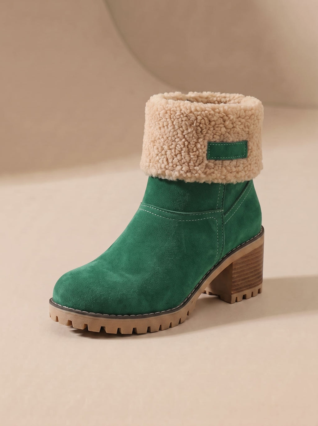Bottines à Talon Col Moumoute - Ambre