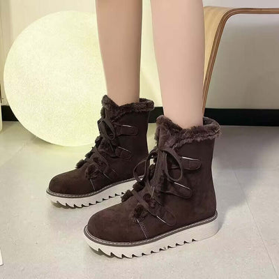 Bottes Fourrées Confort Femme – Bottes d’Hiver Antidérapantes