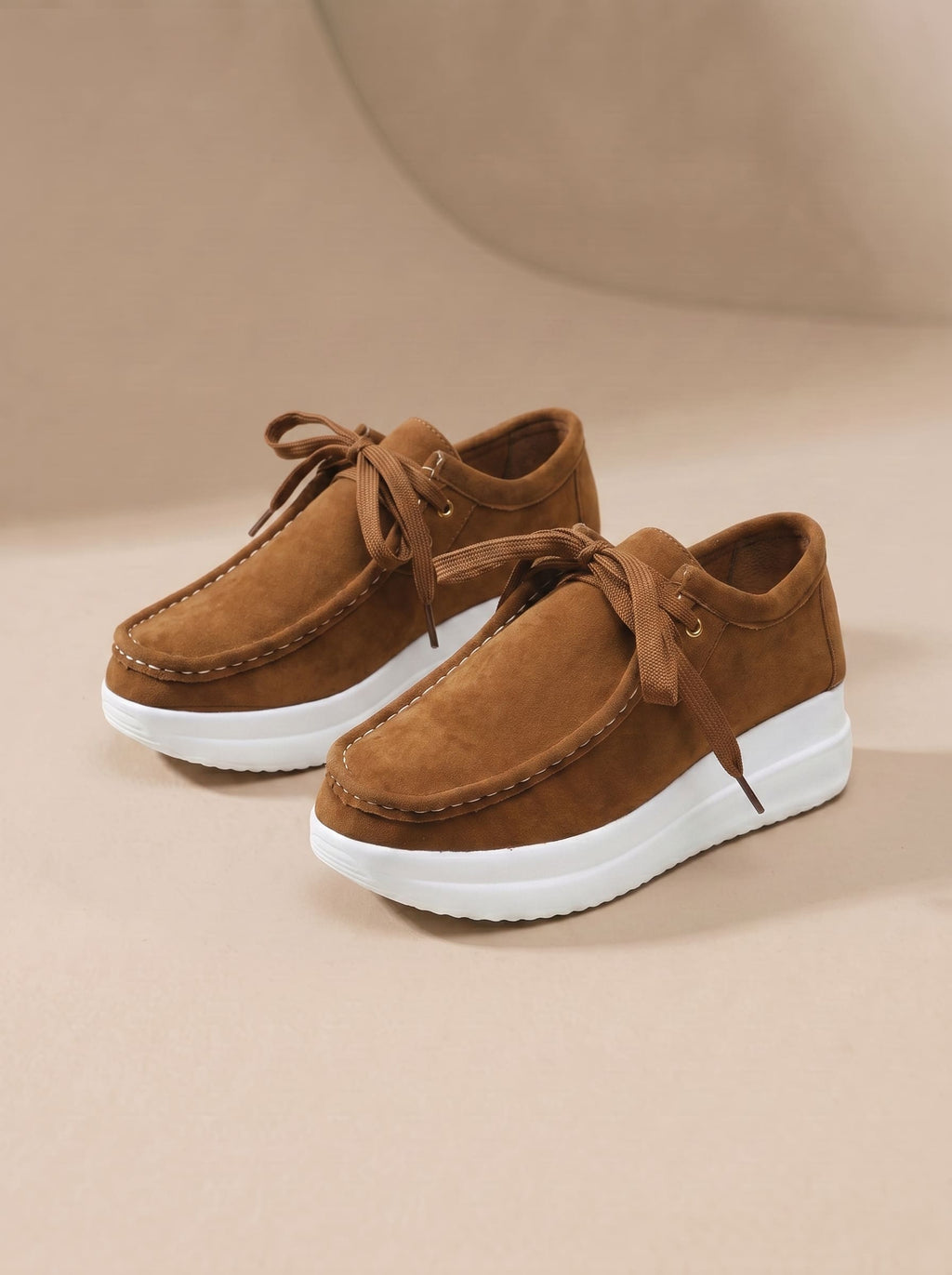 Mocassins Compensés en Suédine pour Femme - Léa