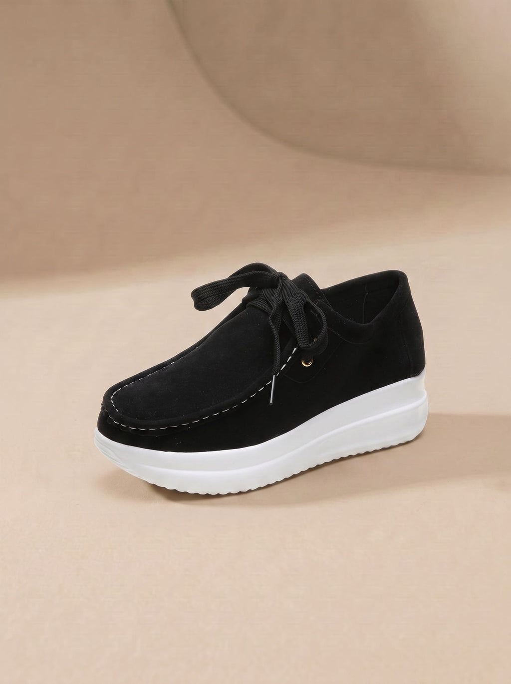 Mocassins Compensés en Suédine pour Femme - Léa