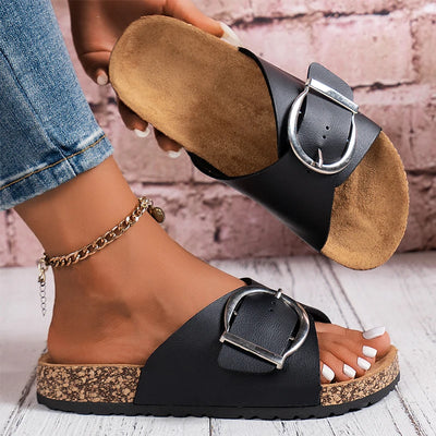 Sandales orthopédiques femme en similicuir confort et maintien pour l’été, chaussures légères pour pieds sensibles