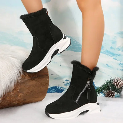 Bottines orthopédiques chaudes en cuir pour femme – Confort et style hivernal